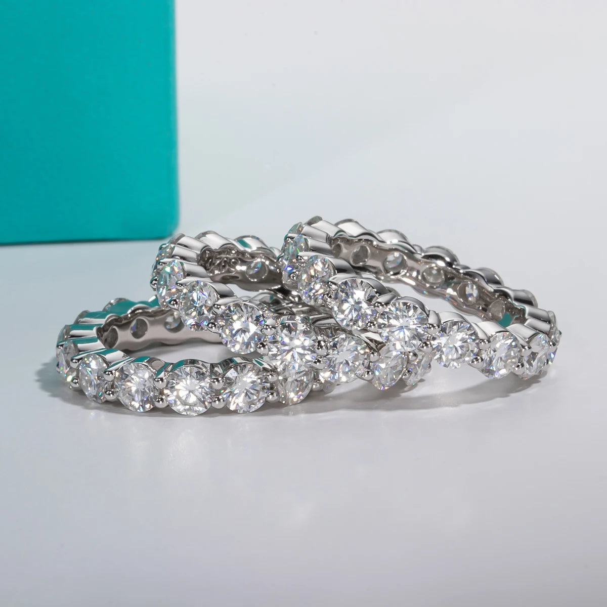 Moissanite Wedding Band Ring