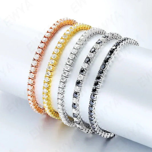 Rose Gold Moissanite Tennis Bracelet