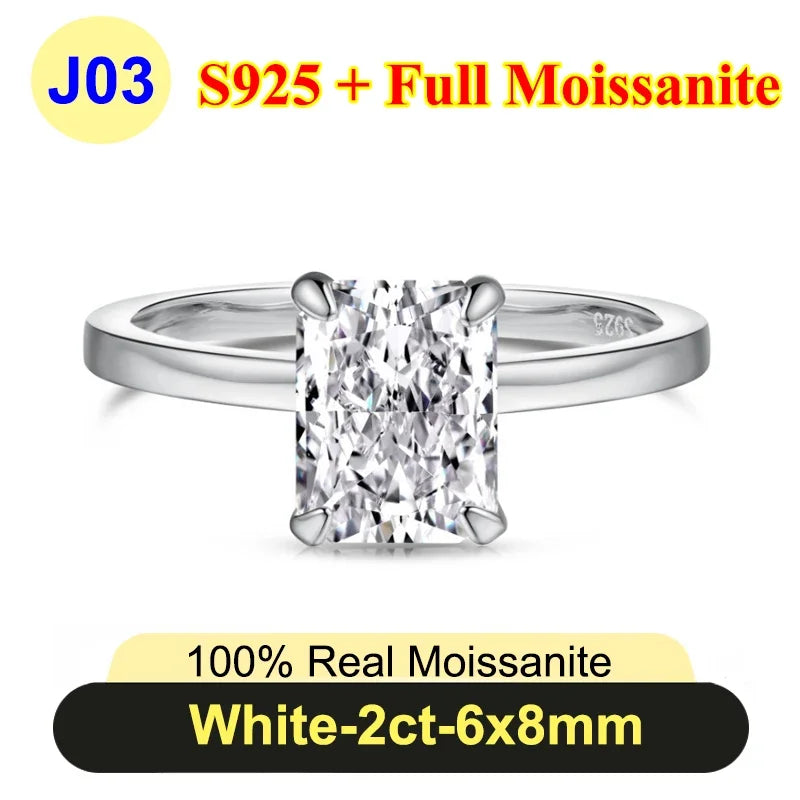 Radiant Cut Moissanite Ring
