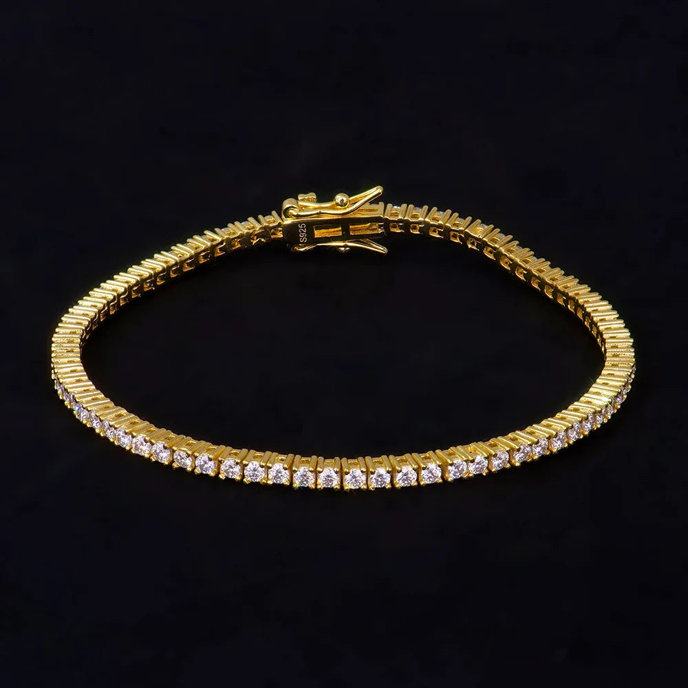 Factory Price D VVS1 Moissanite Tennis Bracelet 925 Sterling Silver Single Row Classics with GRA Bracelets for Women Man Jewelry