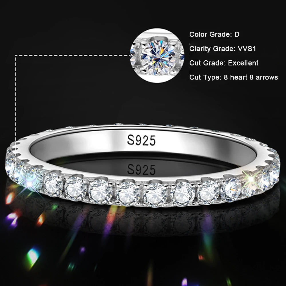 Moissanite Eternity Band Ring