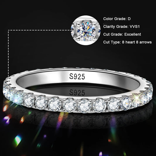 Moissanite Eternity Band Ring