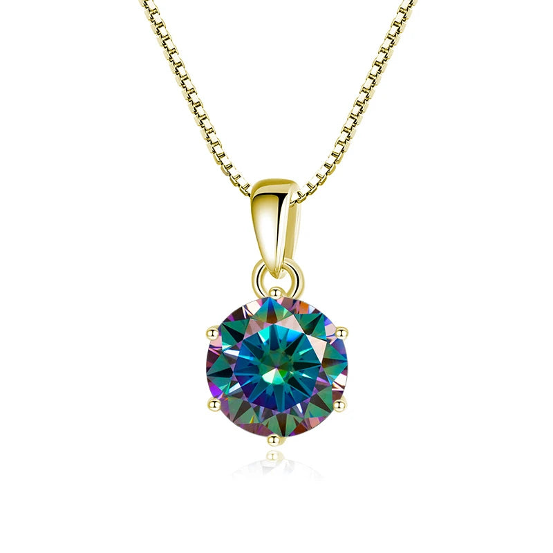 Moissanite Pendant Necklace, 1CT
