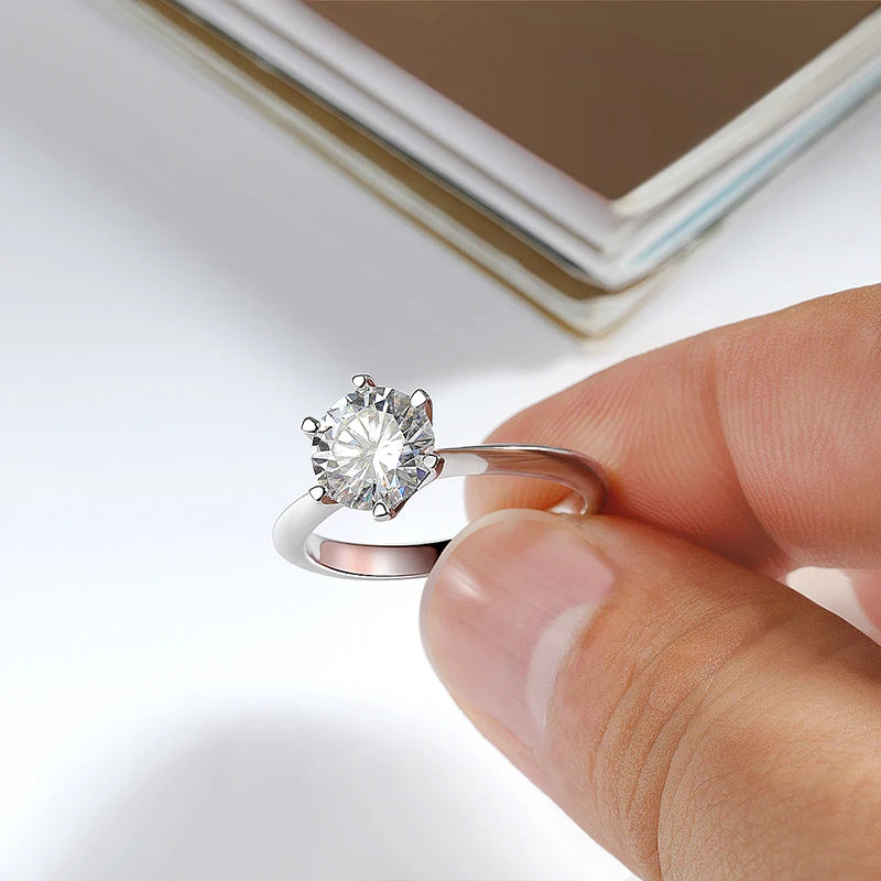 Moissanite Solitaire Ring