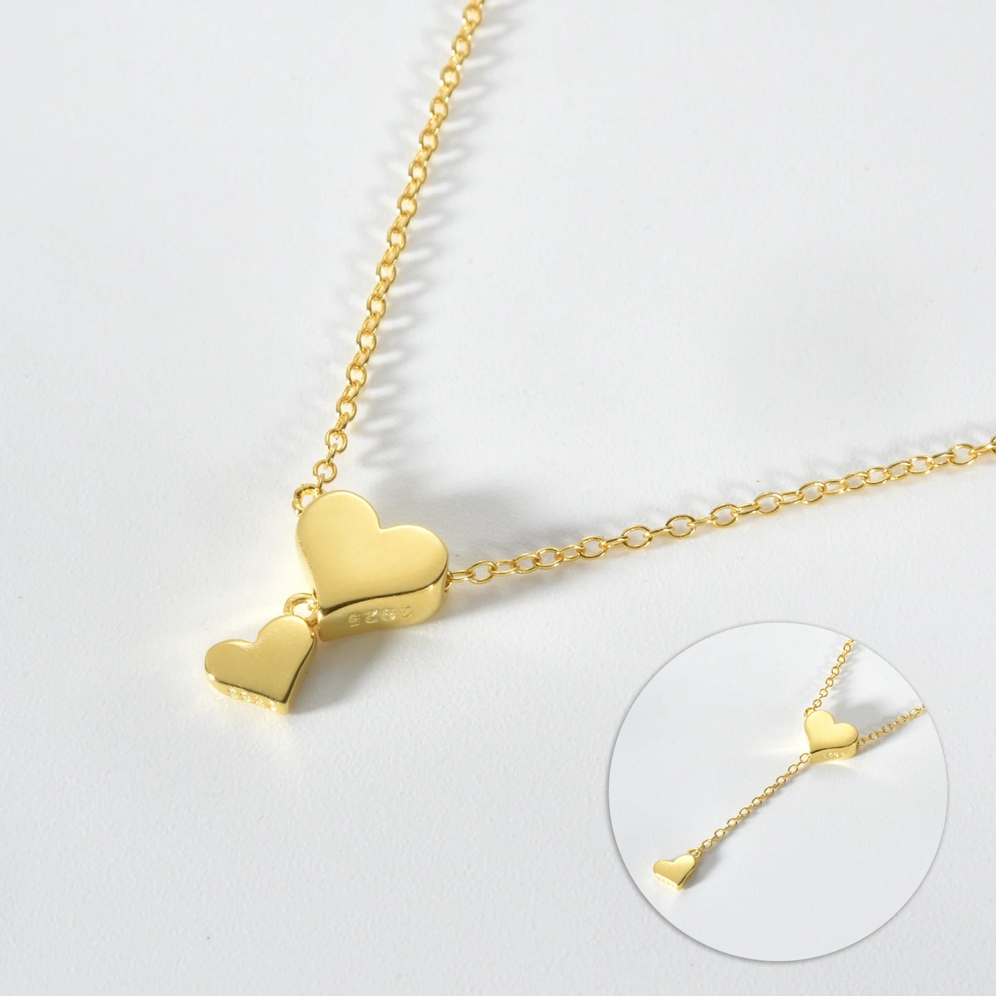 Adjustable Heart Pendant Necklace