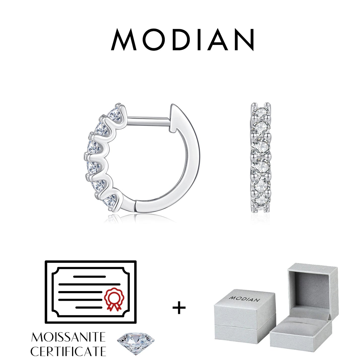 Small Moissanite Hoop Earrings