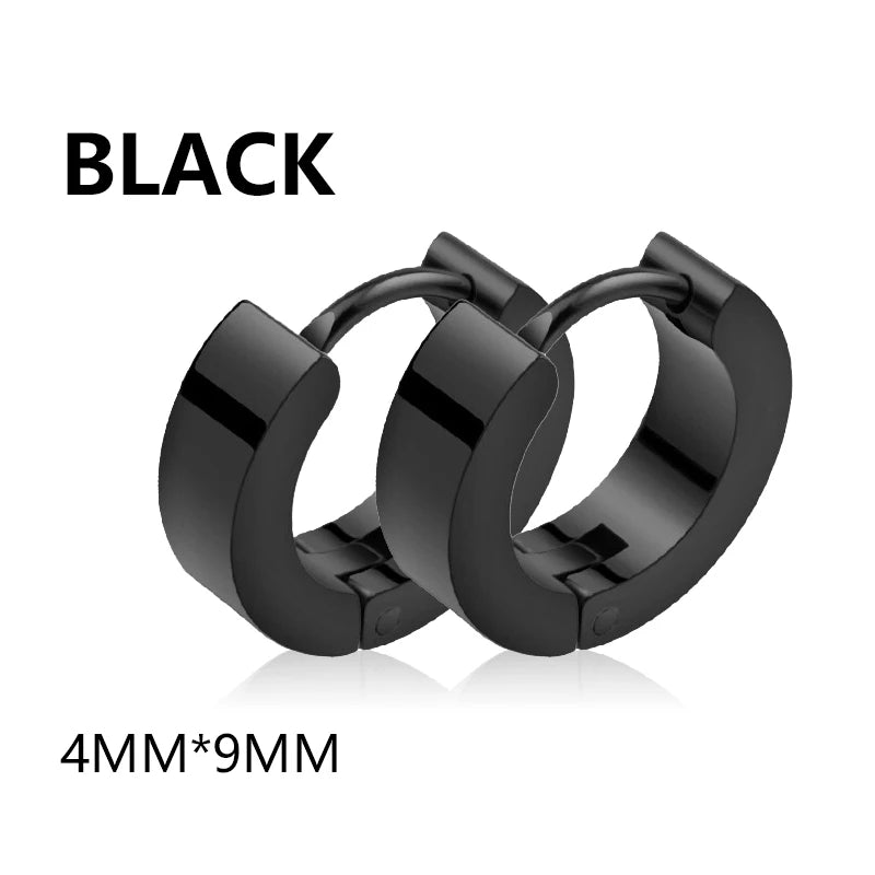 Punk Gothic Spike Hoop Earrings-Unisex