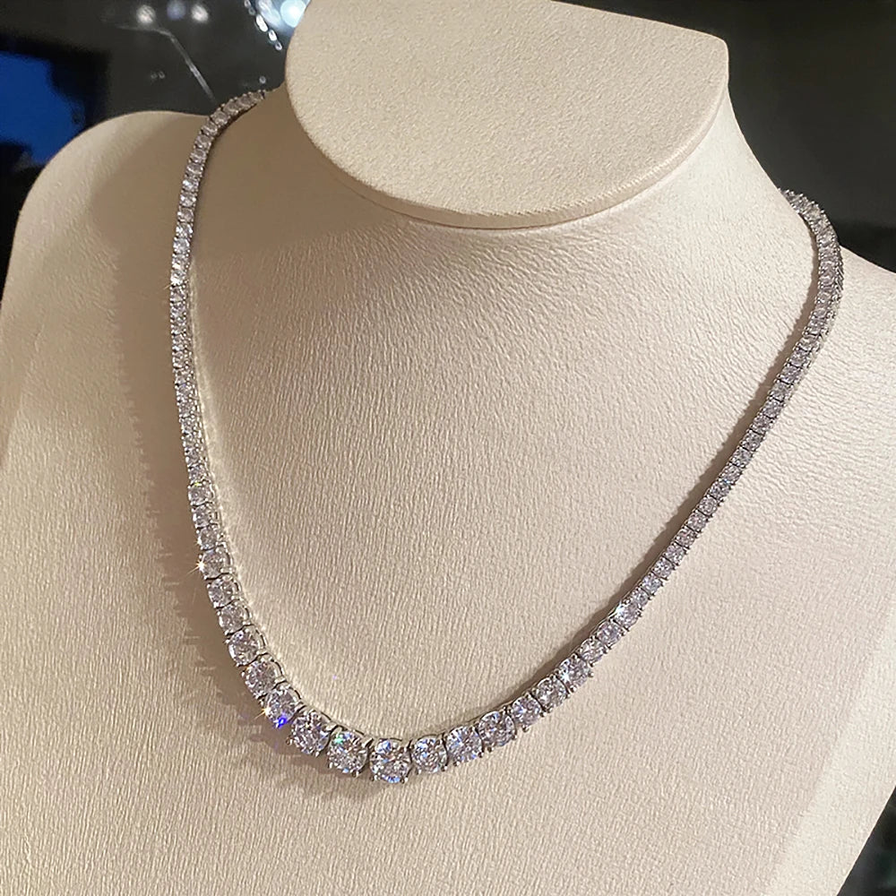 Moissanite Tennis Choker Necklace