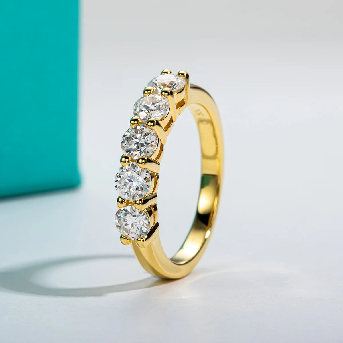 Moissanite Wedding Band Ring