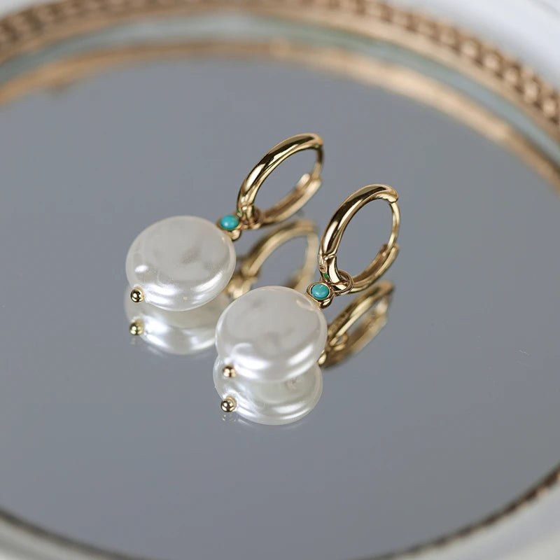 Pearl Hoop Earrings