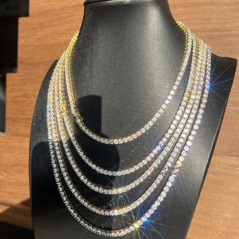 Hip Hop Moissanite Tennis Chain Bracelet