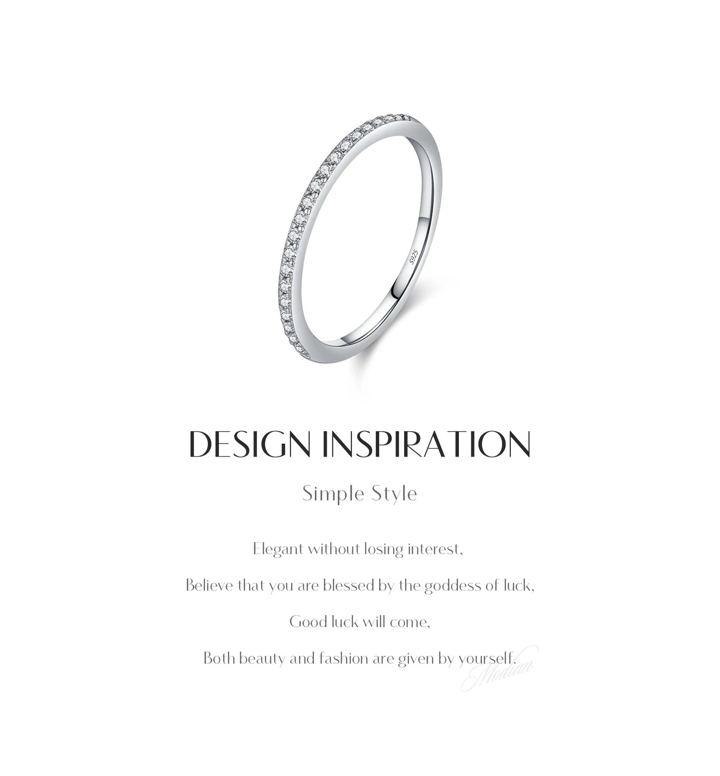 Simple Eternity Moissanite Ring