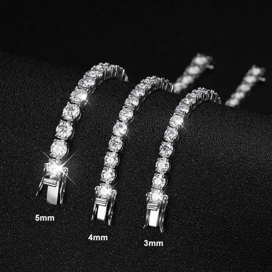 Moissanite Tennis Bracelet, GRA Certified