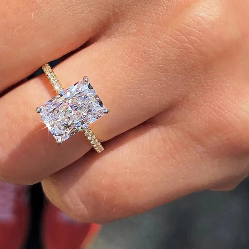 Oval Radiant Moissanite Ring
