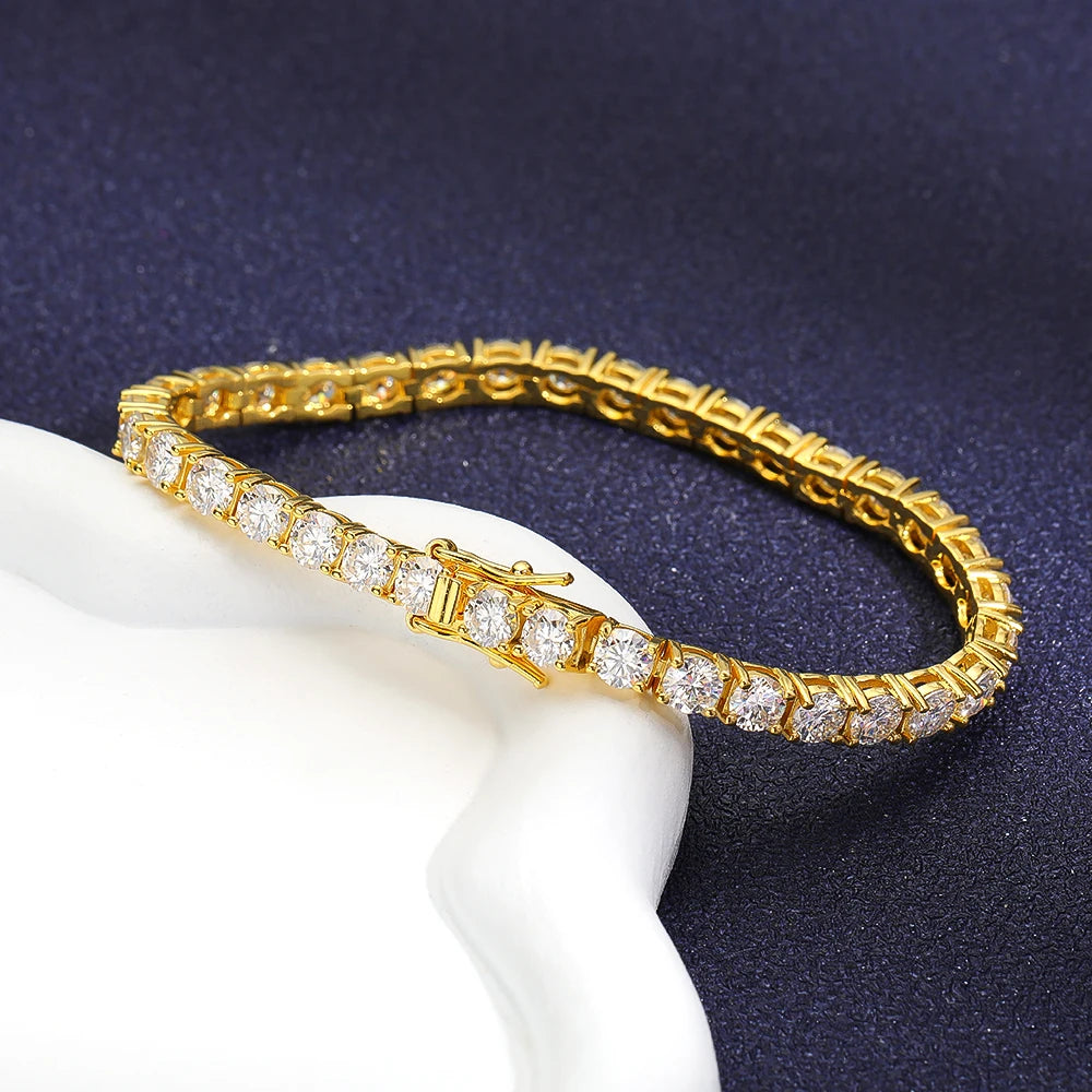 Rose Gold Moissanite Tennis Bracelet