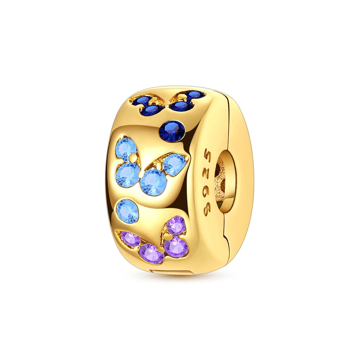 Original 925 Sterling Silver Gold Series DIY Charms Beads Inlaid Zirconium Sun Leopard Pendants Fit Bracelet DIY Jewelry Making