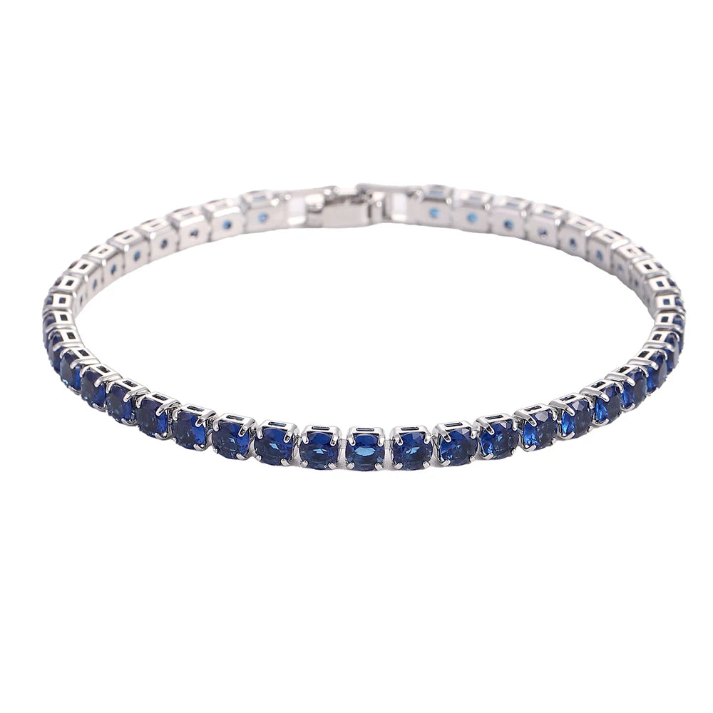 Iced Tennis Bracelet, Cubic Zirconia