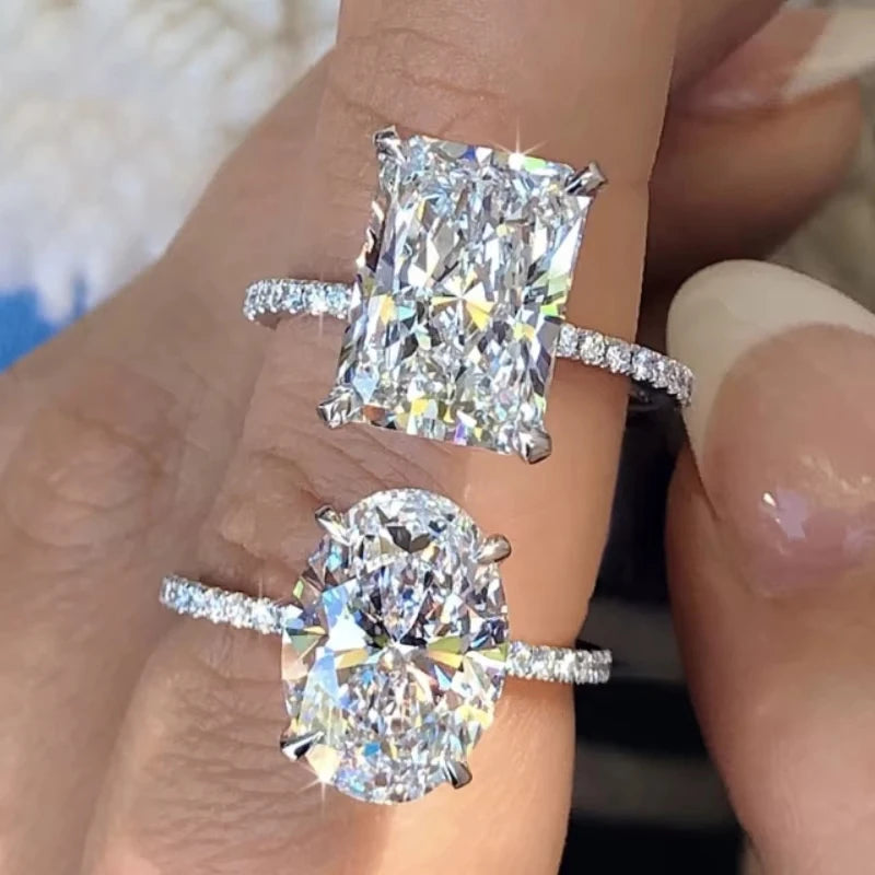Oval Radiant Moissanite Ring