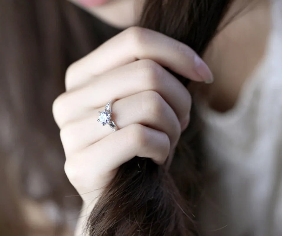 Classic Six-Claw Moissanite Ring