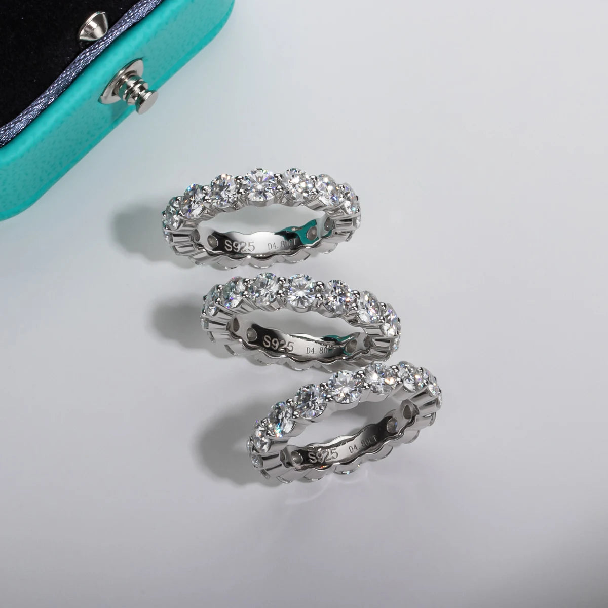 Moissanite Wedding Band Ring