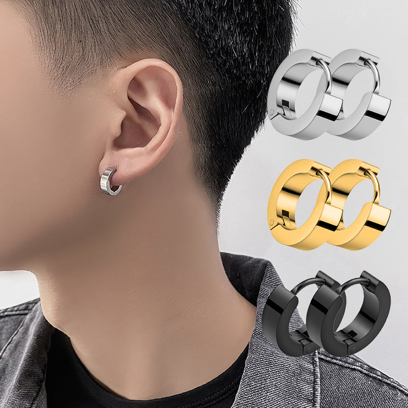 Punk Gothic Spike Hoop Earrings-Unisex