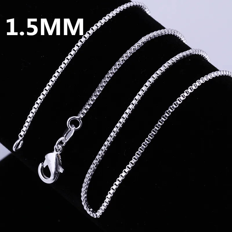 Sterling Silver Box Chain Necklace