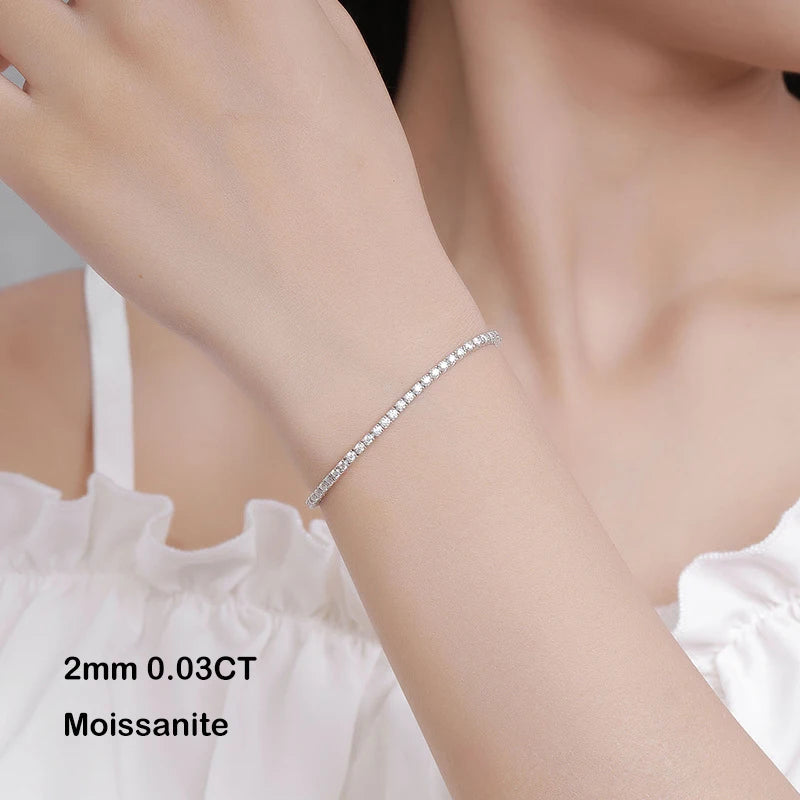 Moissanite Chain Bracelet