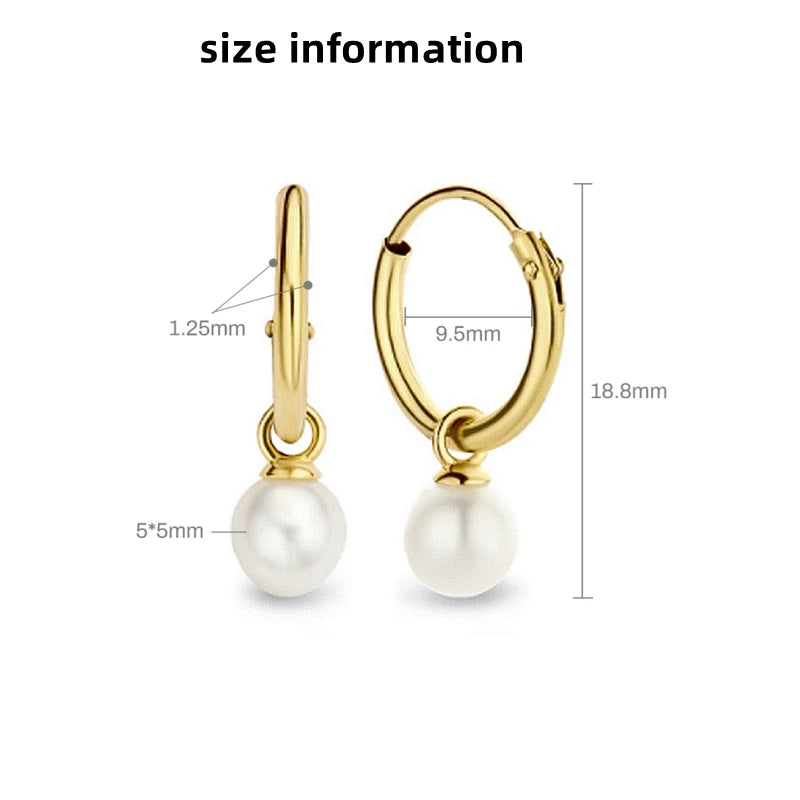 Pearl Hoop Earrings