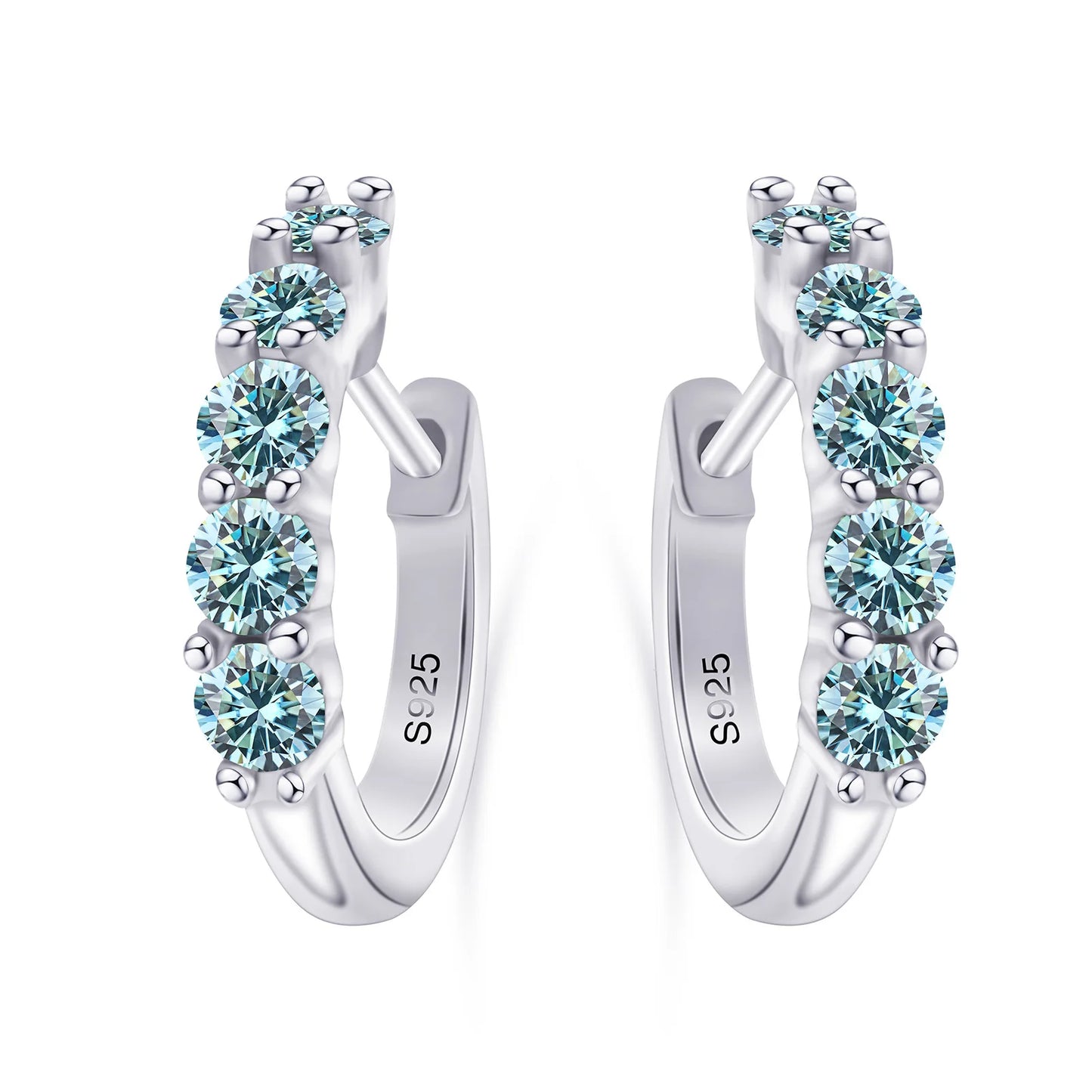 Moissanite Stud Earrings, 1CT
