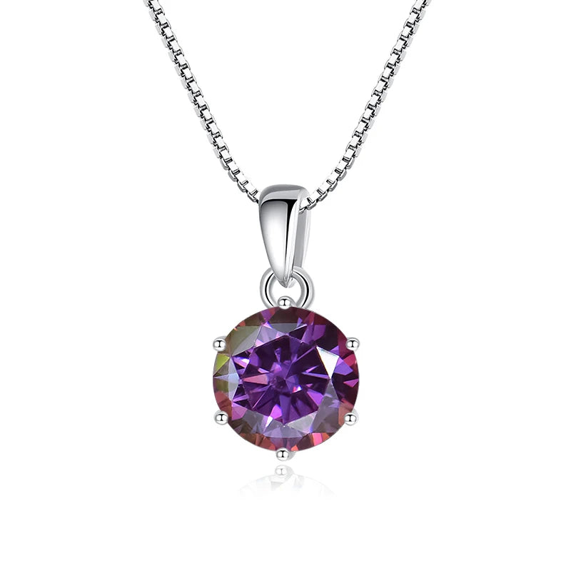 Moissanite Pendant Necklace, 1CT