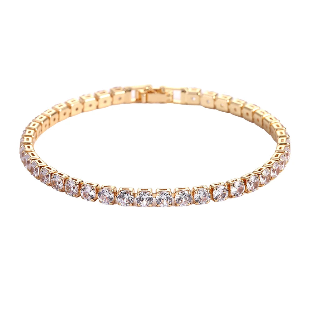 Iced Tennis Bracelet, Cubic Zirconia