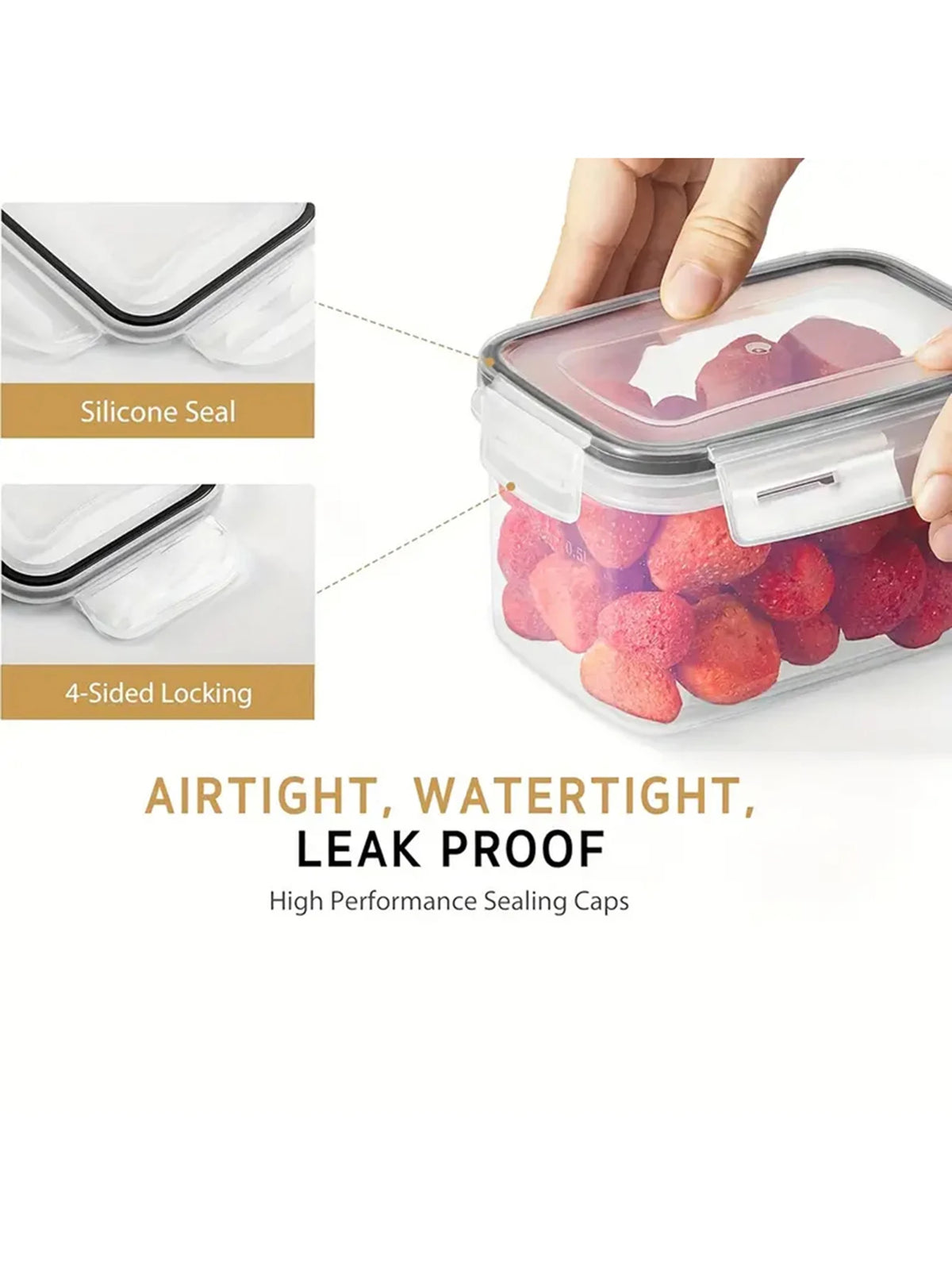 24pcs Airtight Food Storage Containers with Labels