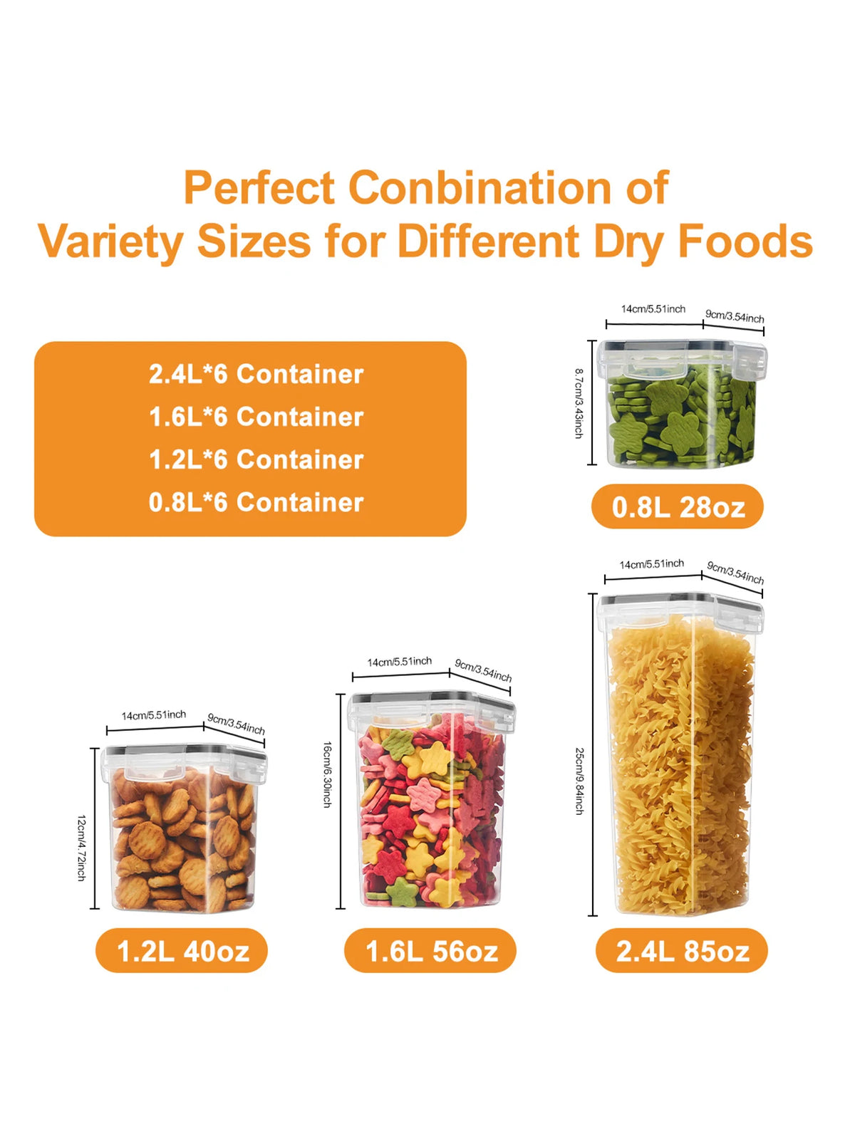24pcs Airtight Food Storage Containers with Labels