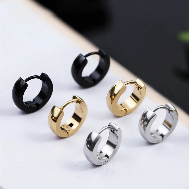 Punk Gothic Spike Hoop Earrings-Unisex
