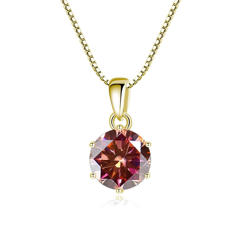 Moissanite Pendant Necklace, 1CT