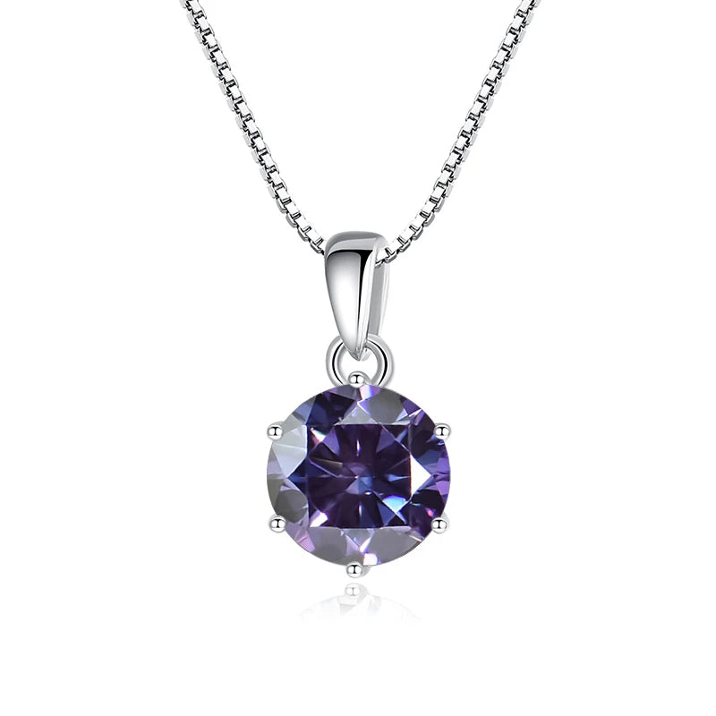 Moissanite Pendant Necklace, 1CT