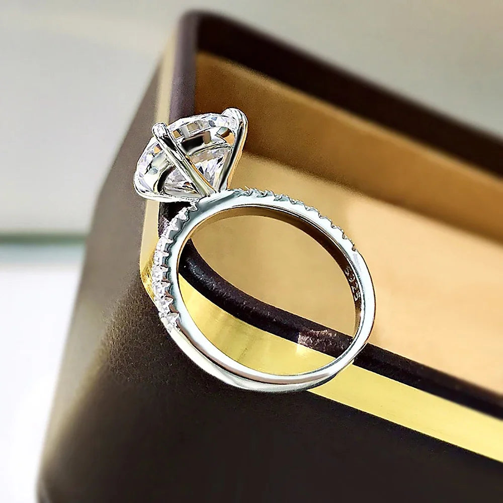 Oval Halo Moissanite Engagement Ring