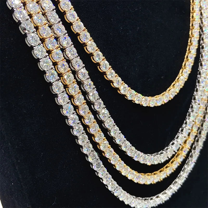Hip Hop Moissanite Tennis Chain Bracelet
