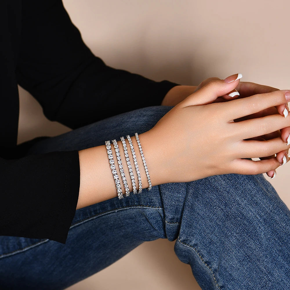 White Gold Moissanite Tennis Bracelet