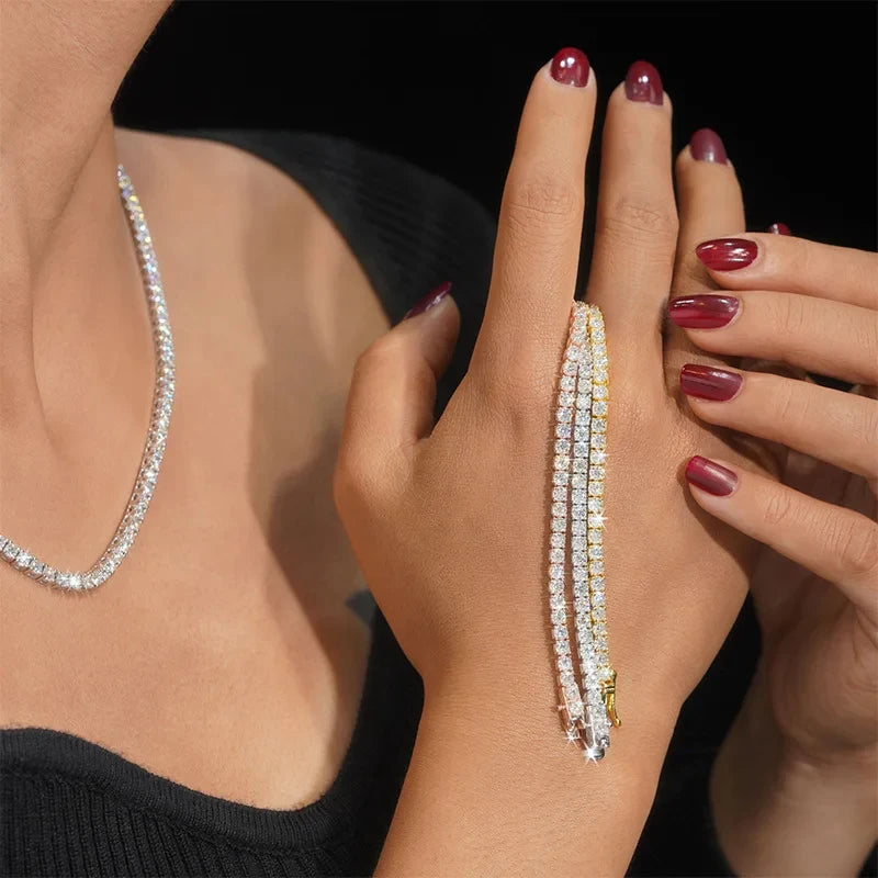 Rose Gold Moissanite Tennis Bracelet