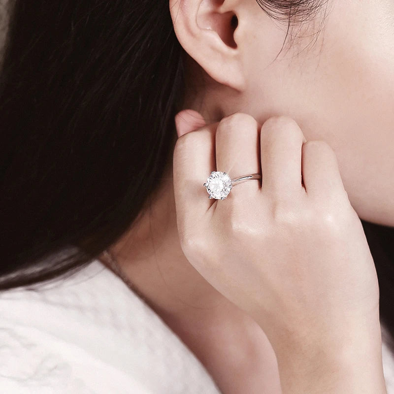 Moissanite Solitaire Ring