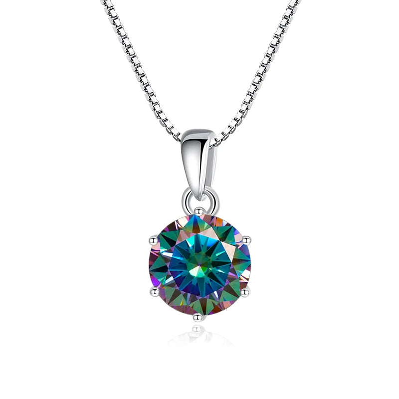 Moissanite Pendant Necklace, 1CT