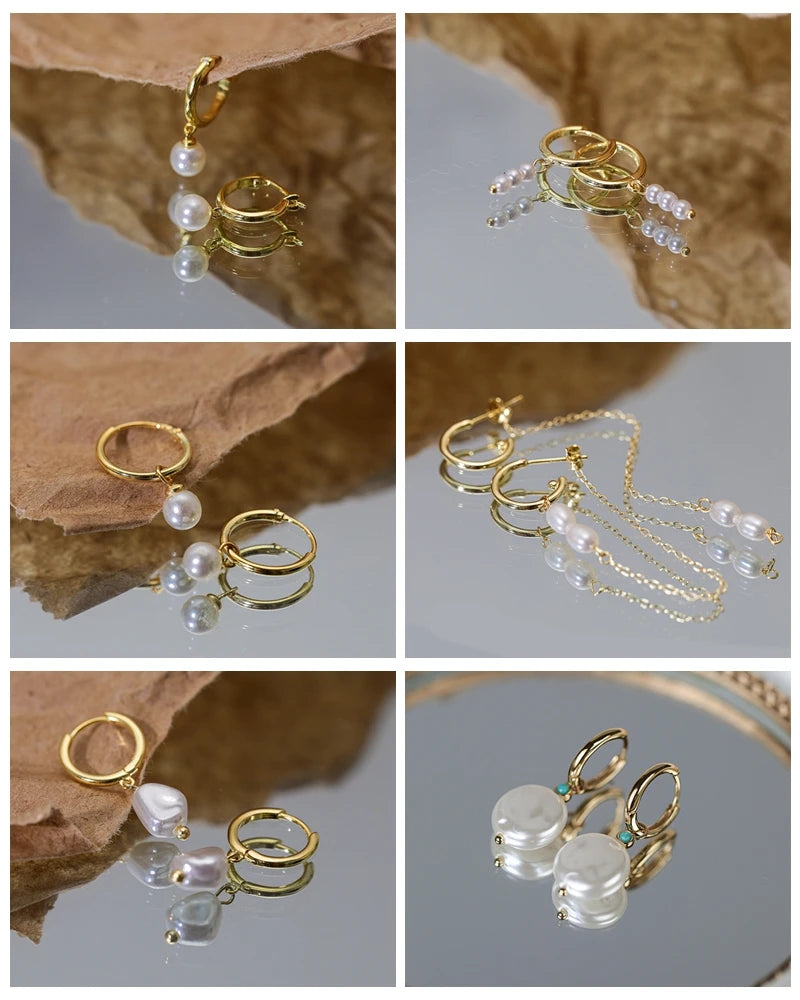 Pearl Hoop Earrings
