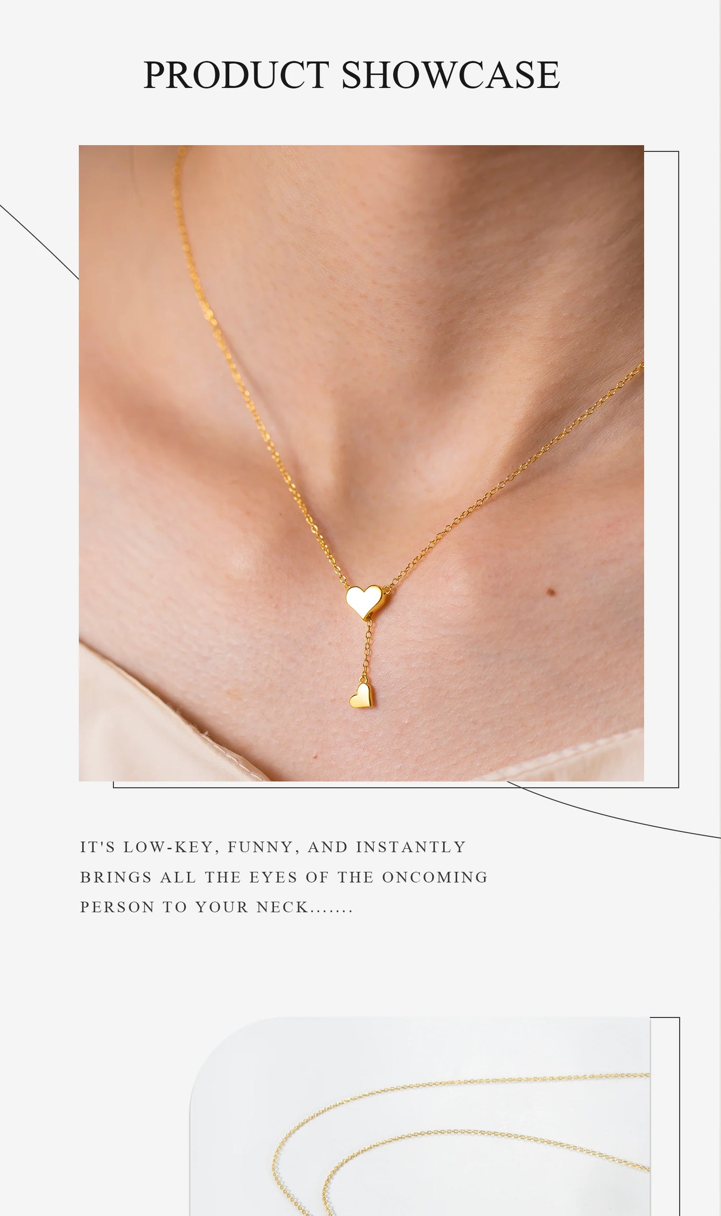 Adjustable Heart Pendant Necklace