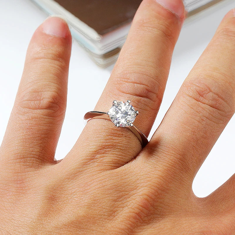 Moissanite Solitaire Ring