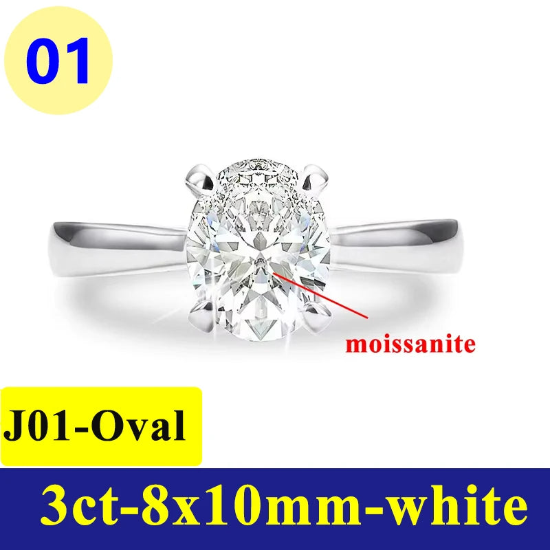 Oval Radiant Moissanite Ring