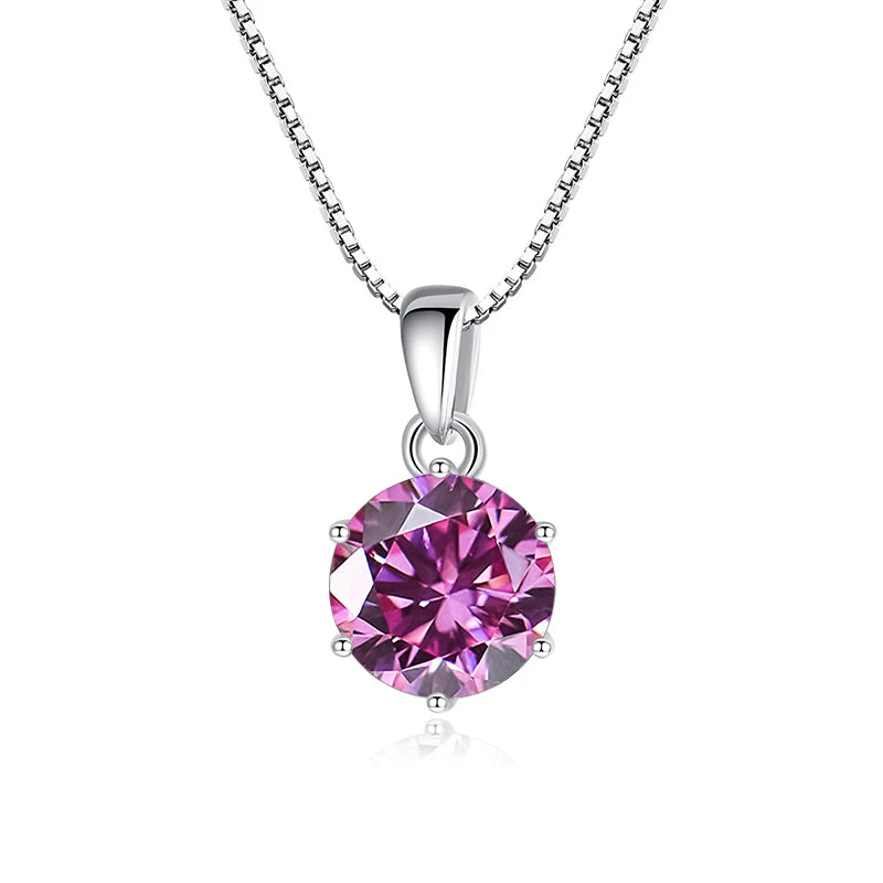 Moissanite Pendant Necklace, 1CT