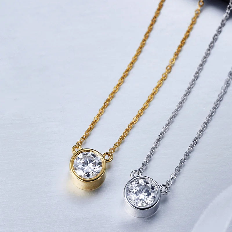 Moissanite Pendant Necklace