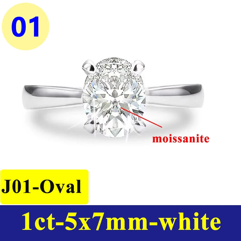 Oval Radiant Moissanite Ring