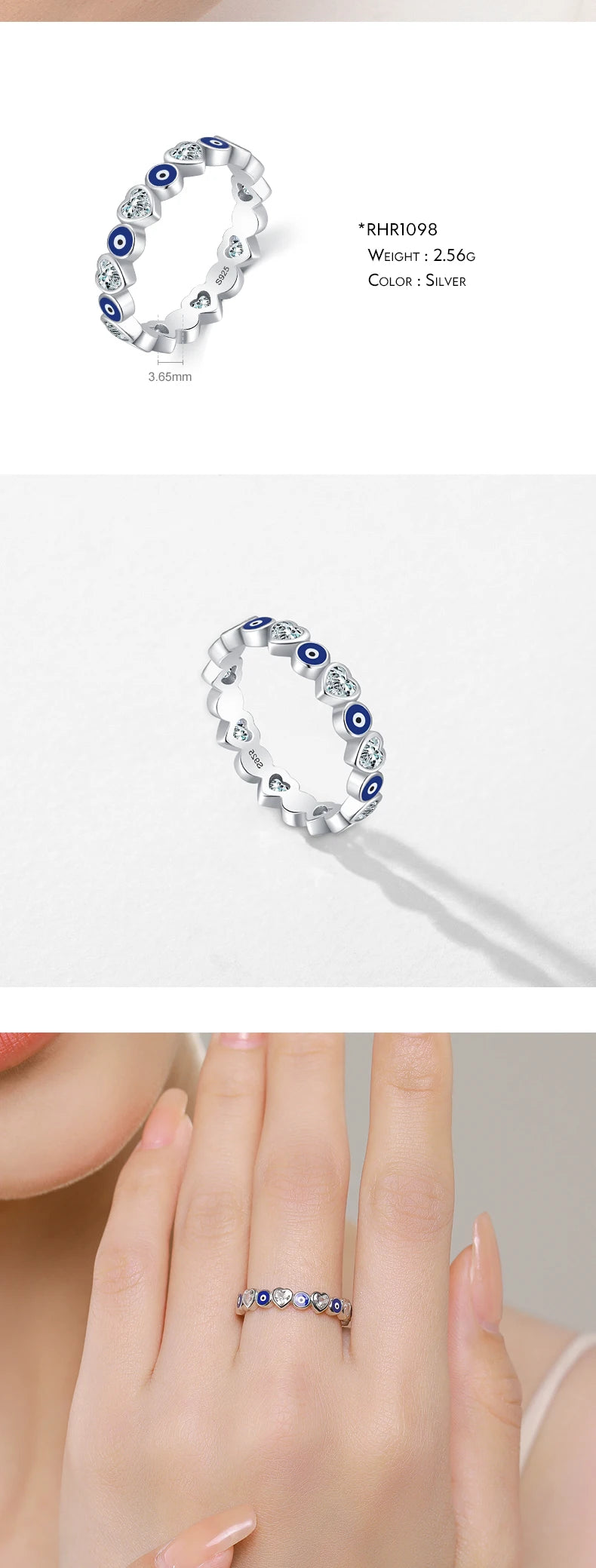 Blue CZ Statement Ring